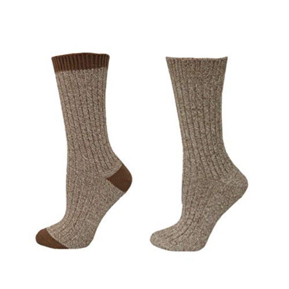 Outdoor Boot Hiking Marled Cotton 2 Pair Socks